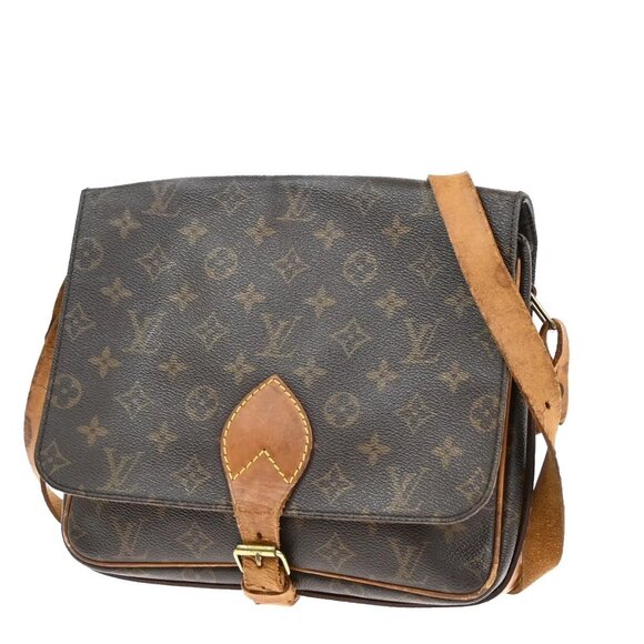 LOUIS VUITTON Cartouchiere GM Shoulder Bag Monogram Leather Brown M51252 65KA773 - Picture 1 of 16